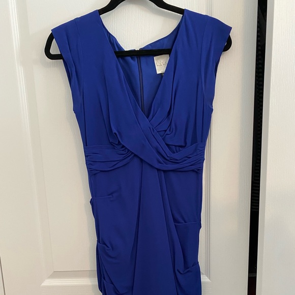 STUNNING Nicole Miller Royal Blue Super Flattering dress. Vintage. - Picture 2 of 12
